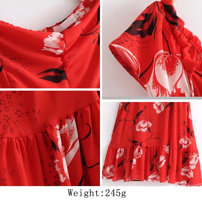 

Bella Philosophy 2019 winter women sexy beach dress loose print empire dress slash neck floral fashion lotus leaf beach dress