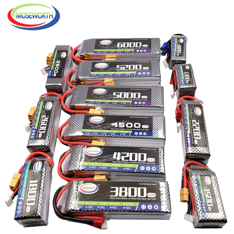 rc батареи 4s 148 v 2200 2800 3300 3800 4200 5200 6000 мач 30c 40c60c пров