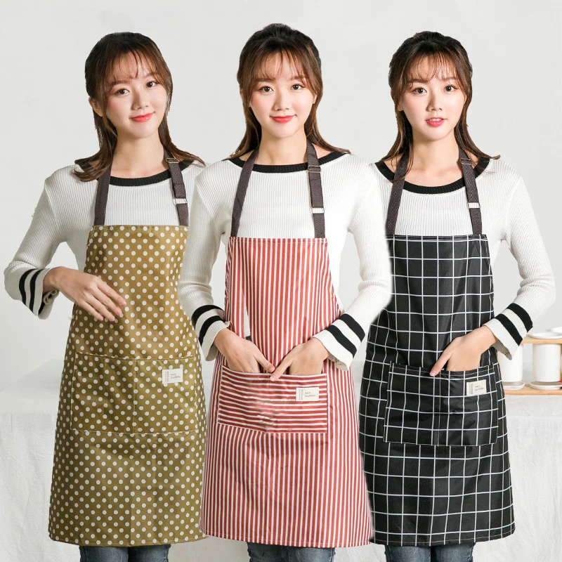 

Fashion Waterproof Lady Oil-proof Adjustable High-grade For Cooking 2020 New Women Apron Baking Men 1PC Restaurant