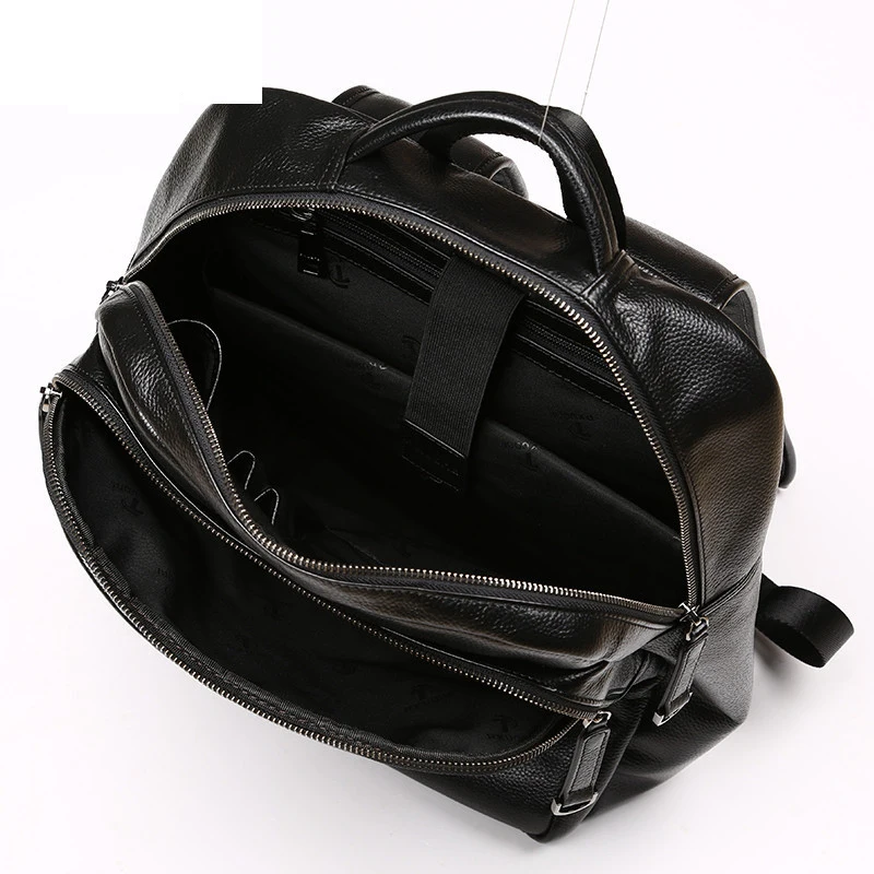 Мужской рюкзак из 100% натуральной кожи вместительные дорожные сумки мужская