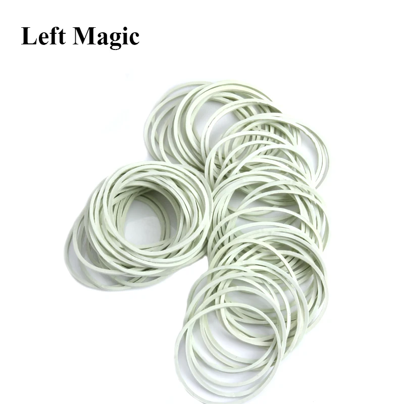 100 шт. эластичные резинки три цвета (желтый белый многоцветный)|Волшебные фокусы| |