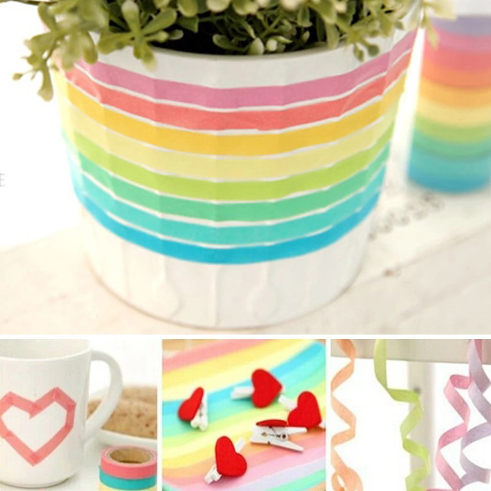 10 рулонов канцелярские маскирующие наклейки дневник многоразовые альбом васи