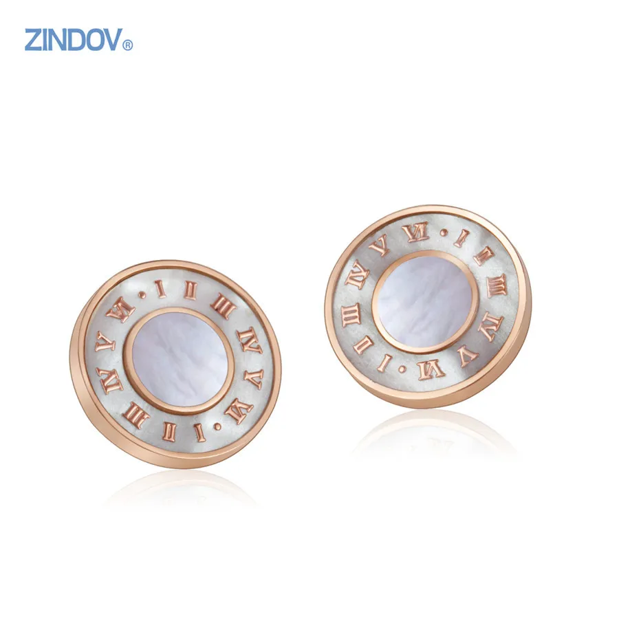 Серьги гвоздики из нержавеющей стали под розовое золото|Серьги-гвоздики| |