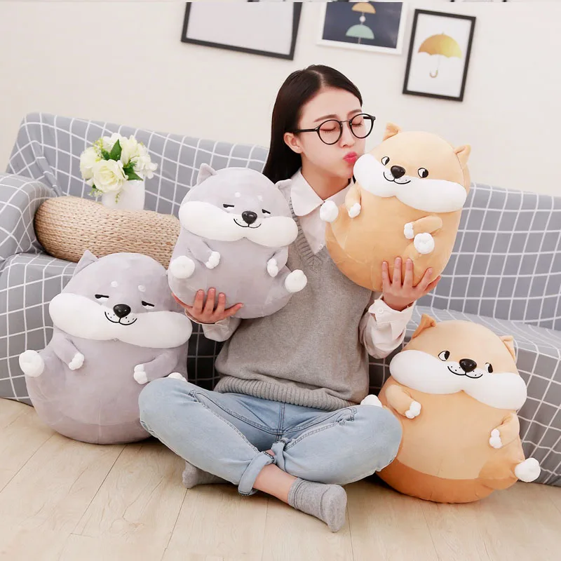 

Software cartoon expression dog plush toy doll feather cotton dog pillow child doll birthday gift