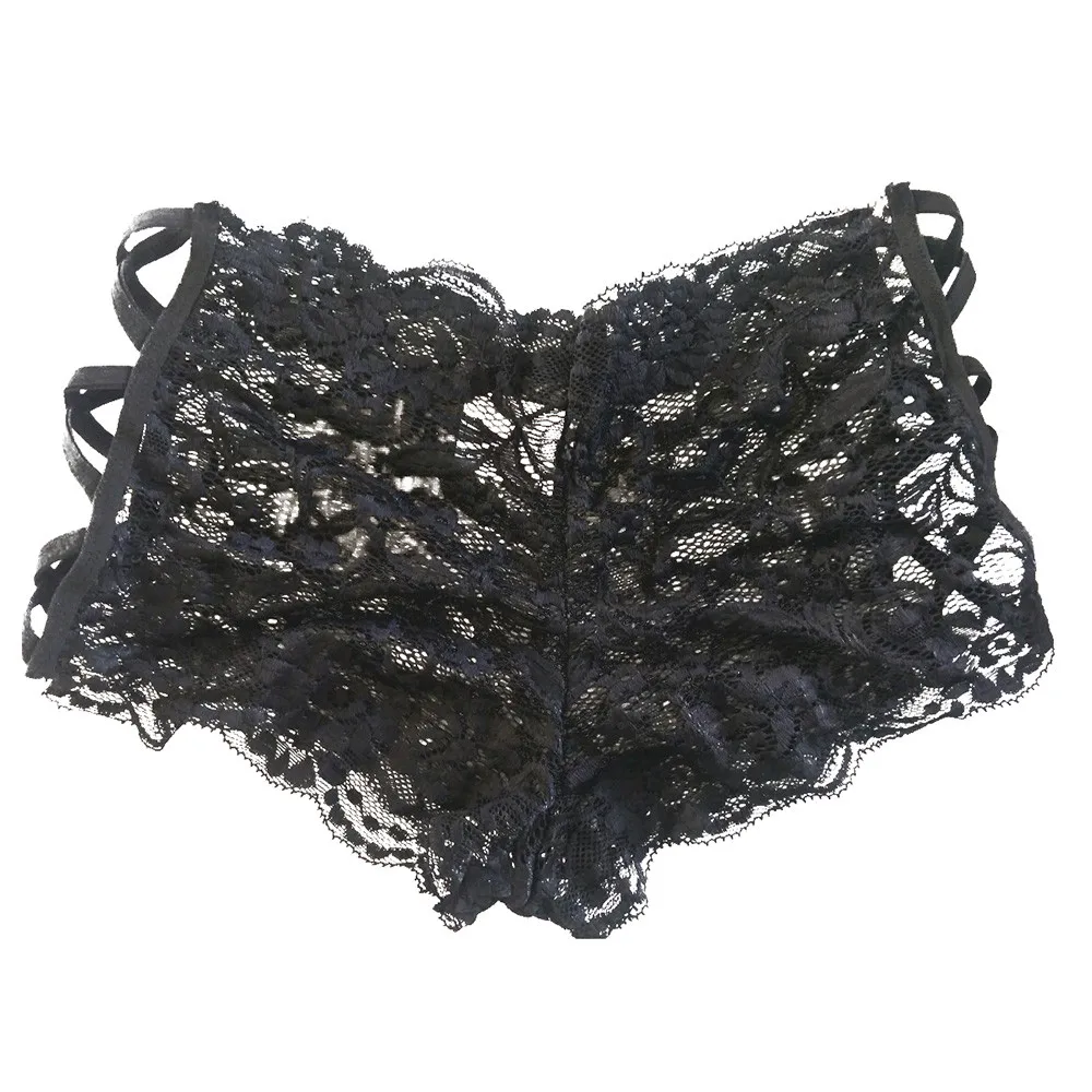 Восхитительные сексуальные женские трусики со средней талией кружевные стринги