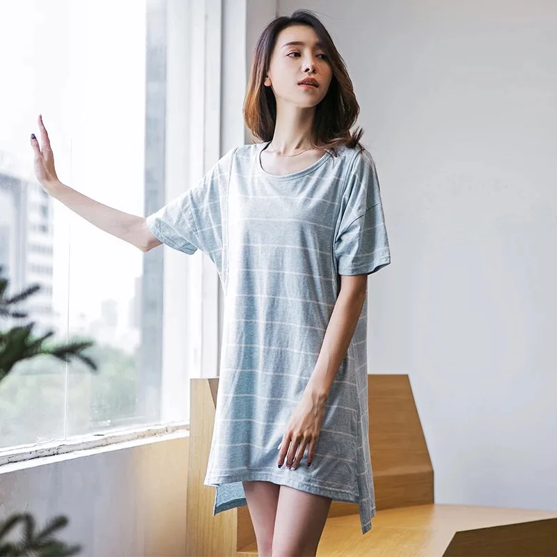 Пижамы для беременных одежда кормления летняя полосатая Пижама Женская