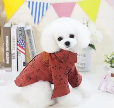 10 шт./лот) собака граффити одежда Puppy Cat Одежда Костюм Cachorro для Тедди чихуахуа S-XXL DE31