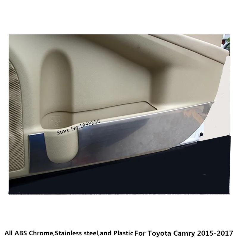 Для Toyota Camry 2015 2016 2017 нержавеющая сталь внутренняя дверь Защитная крышка для