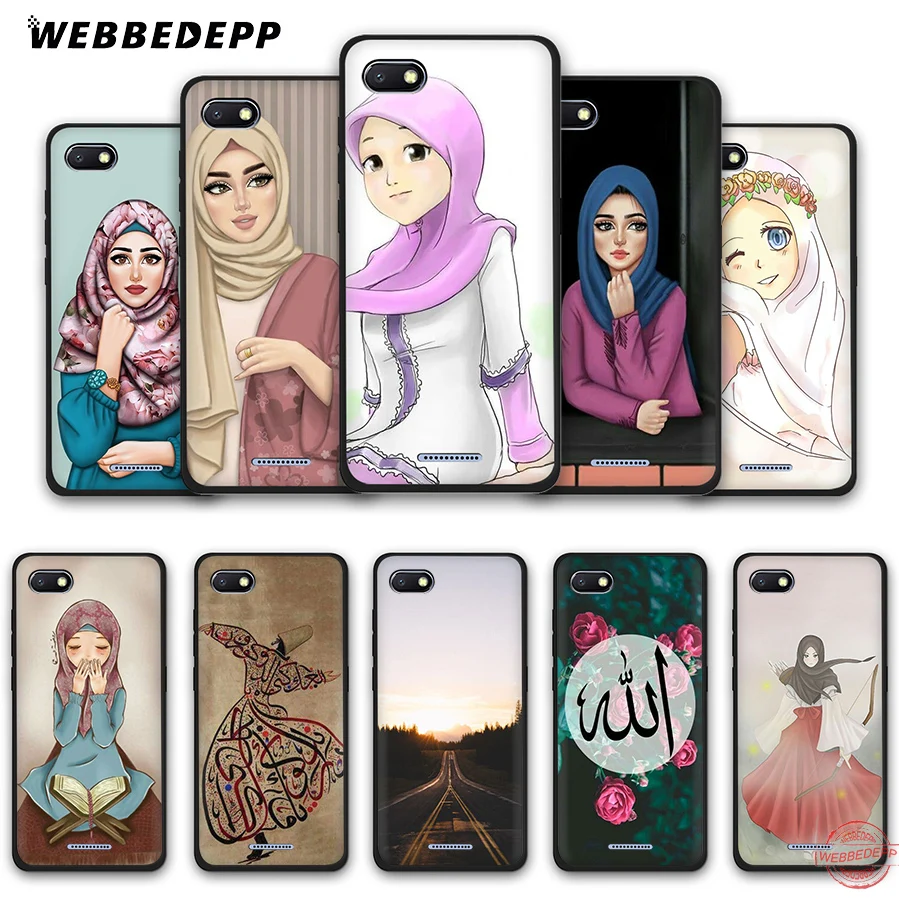 WEBBEDEPP Oriental Woman In Hijab Face Muslim Islamic Gril Soft Case for Redmi Note 8 7 6 5 Pro 4A 5A 6A 4X Plus S2 Go Cases | Мобильные