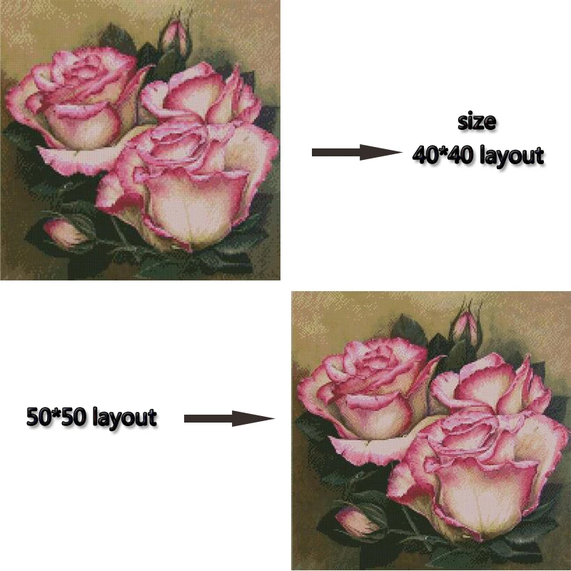 DIY Алмазная Картина Вышивка крестом мозаика вышивка розовая роза картина