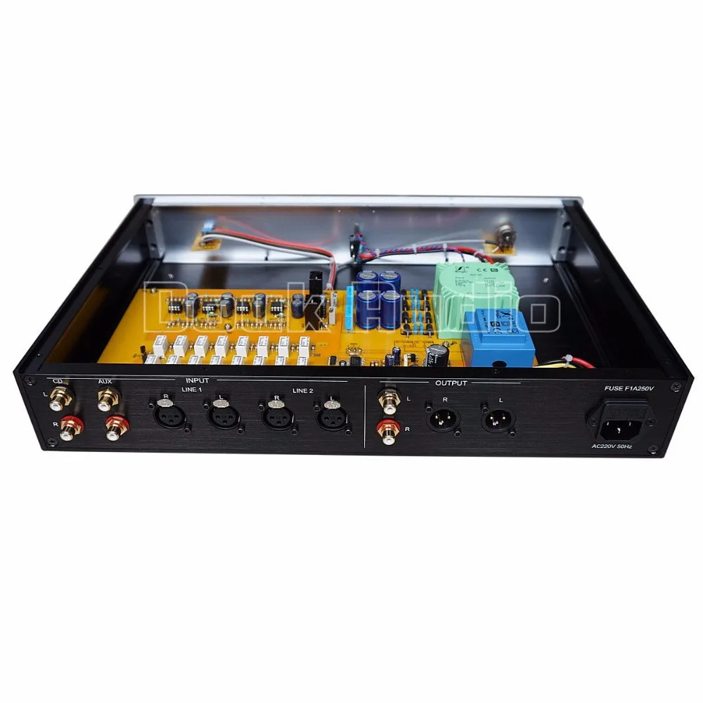 Последний Nobsound High end HiFi XLR Balnlnce RCA стерео-преампер цифровой аудио S0627 итальянский Cricuit Pre-Amplfier
