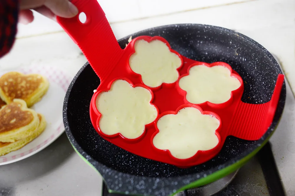 Mew горячая антипригарной перелистывал блина Яйцо Кольцо чайник омлет