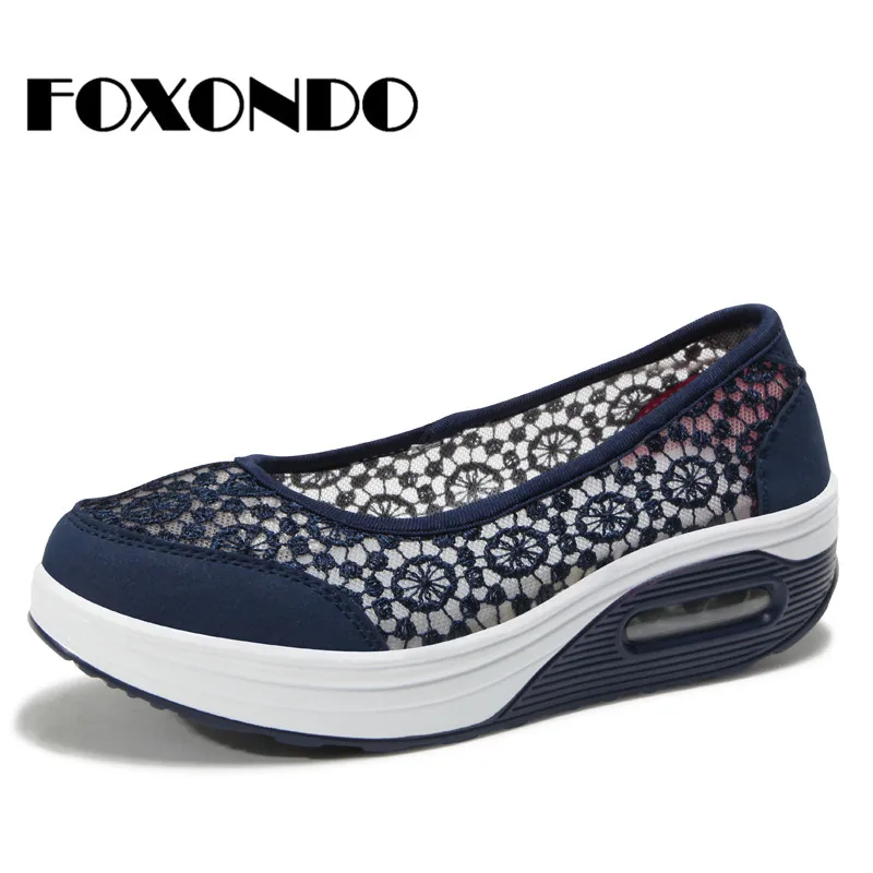 Foxondo 2019 летние Женская обувь на плоской платформе Для женщин повседневные
