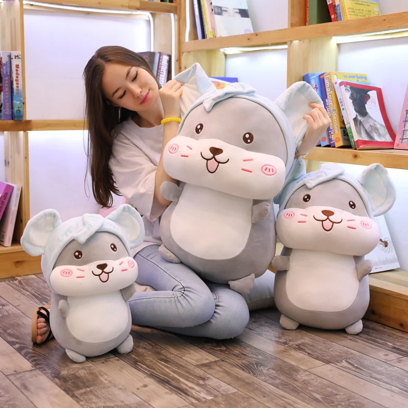 

Lovely 40cm-60cm Stuffed Simulation Hamster Plush Lovely Hamster Toy Plush Animal Toy for Children Kids Birthday Christmas Gifts