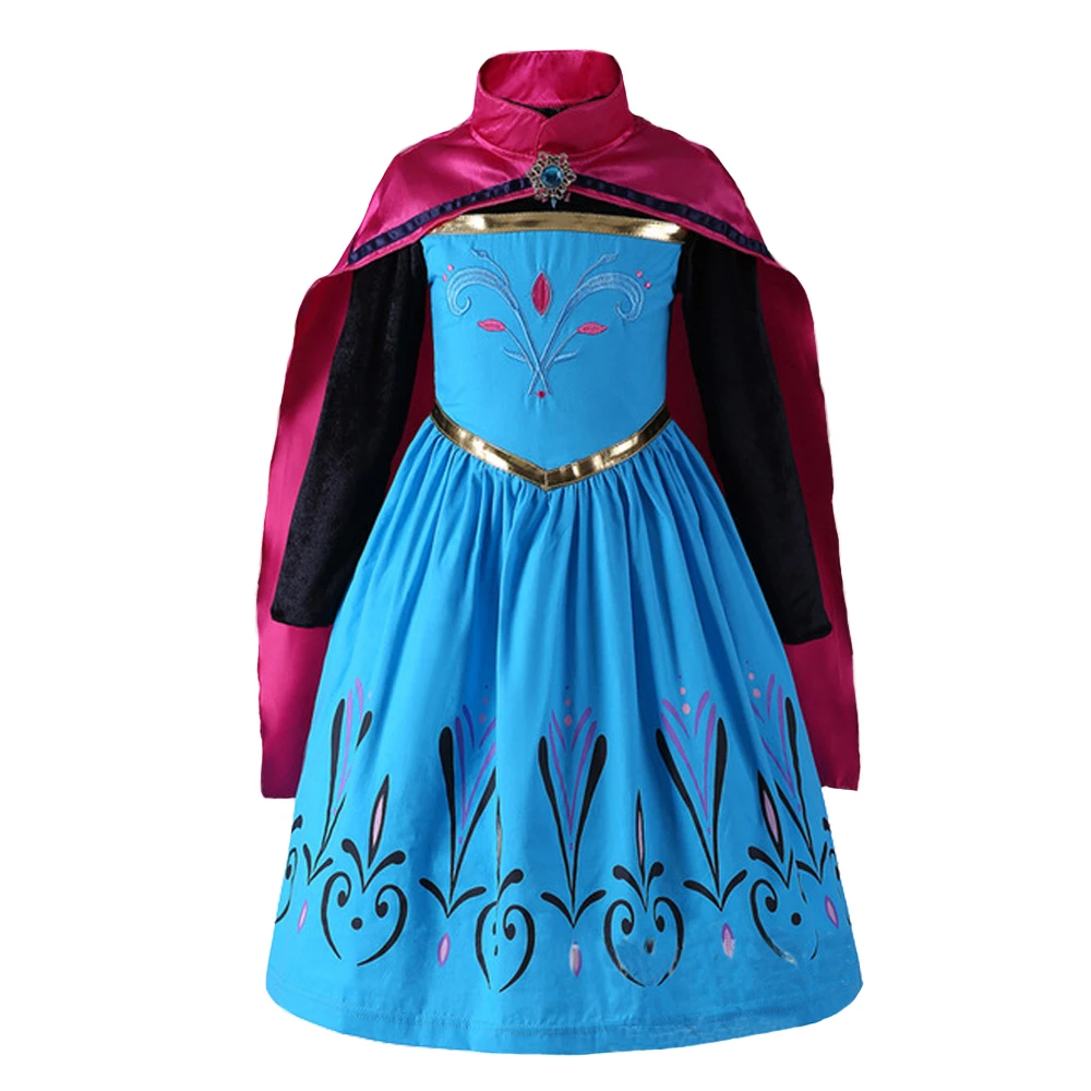 Fantasia Elsa Coronation Costume Christmas Anna Dress for Girls Disguise Child Snow Queen Carnival Elza Frocks | Детская одежда и