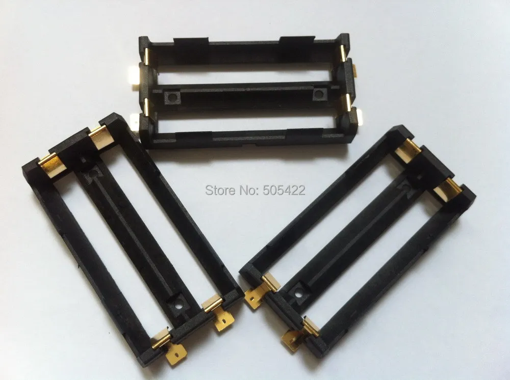100 шт./лот SMD SMT 18650 Футляр для аккумулятора двойной слот Коробка аккумуляторов с