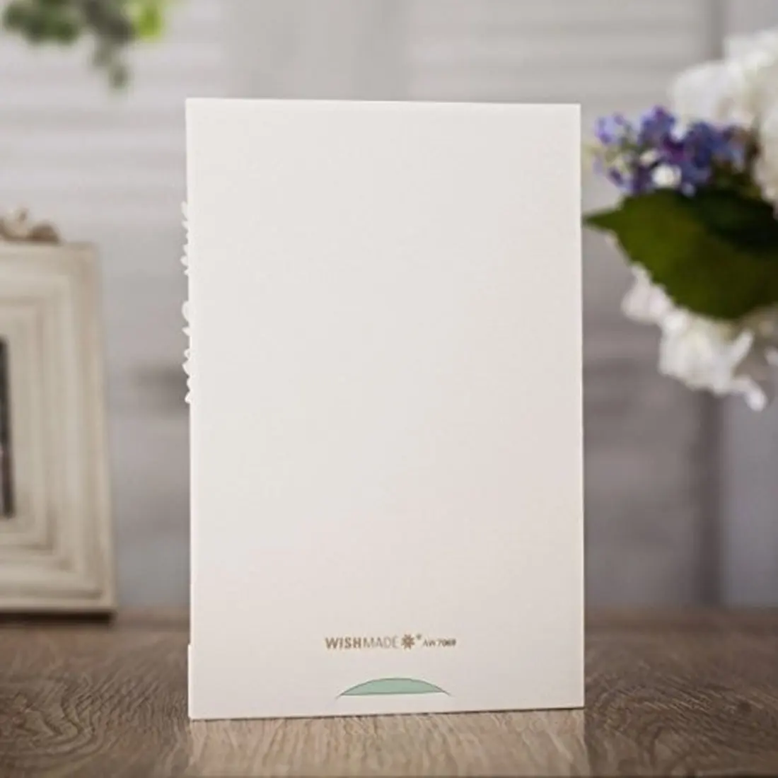 50 шт. белая свадебная открытка GroomTree с лазерной гравировкой конвертом и пустой