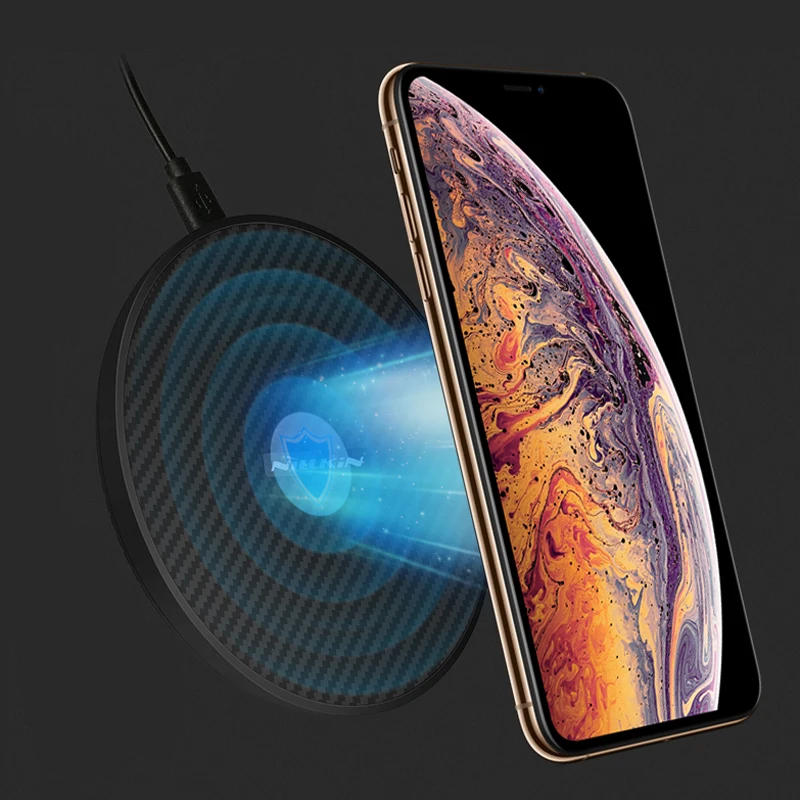 Nillkin 15 Вт Быстрое беспроводное зарядное устройство для iPhone XS Max XR Qi Быстрое беспроводное зарядное устройство для Galaxy Note9 S9 S9+ S8 S8 Plus