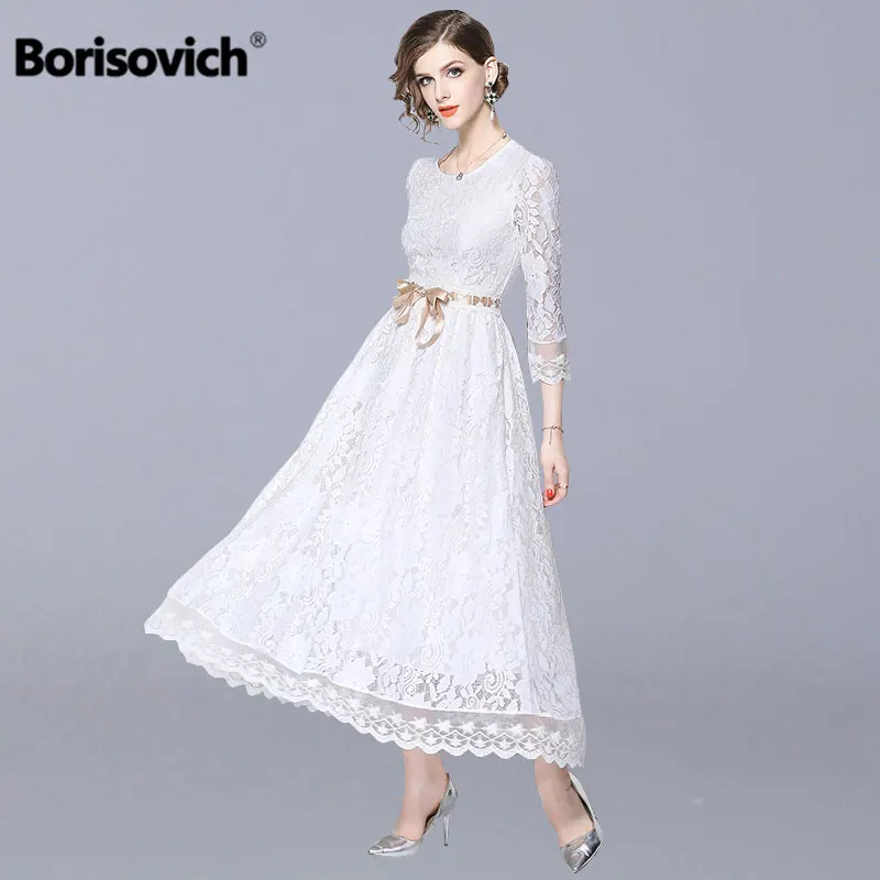 Borisovich женское повседневное длинное платье новый бренд 2018 Осеннее модное