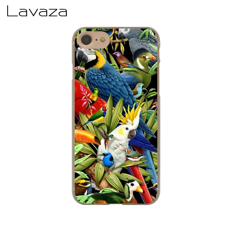 Lavaza синий Ringneck Parrot Art чехол для телефона Apple iPhone 4 4S 5C 5S SE 6 6S 7 8 Plus 10 X Xr Xs Max 6Plus