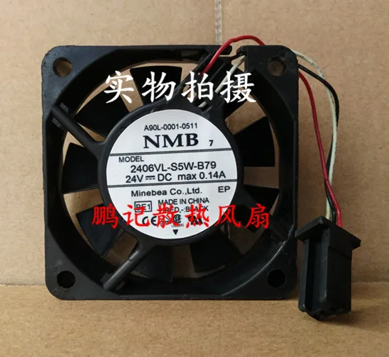 NMB MAT 2406VL S5W B79 BE1 Сервер охлаждающий вентилятор DC 24V 0.14A 60x60x15 мм 3 провода|Кулеры и