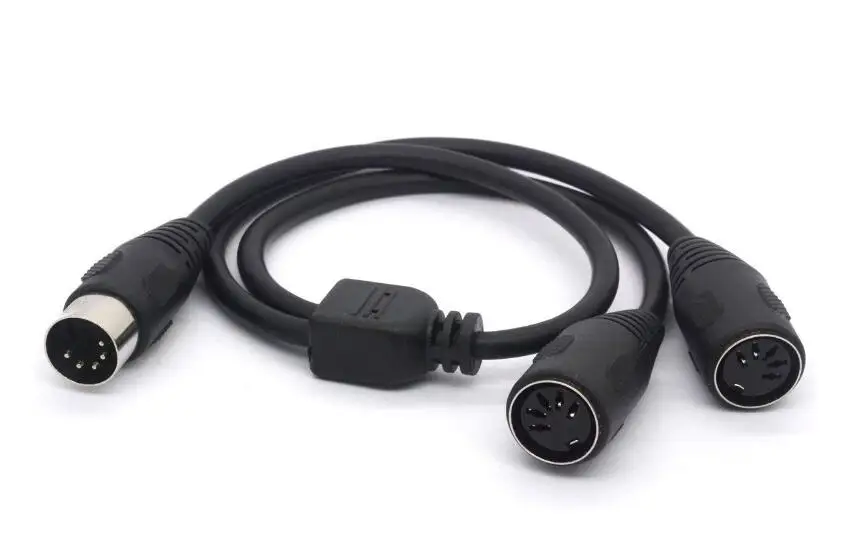 Кабель разветвитель LBSC MIDI 5 контактный разъем типа папа на 2 DIN для смартфонов и