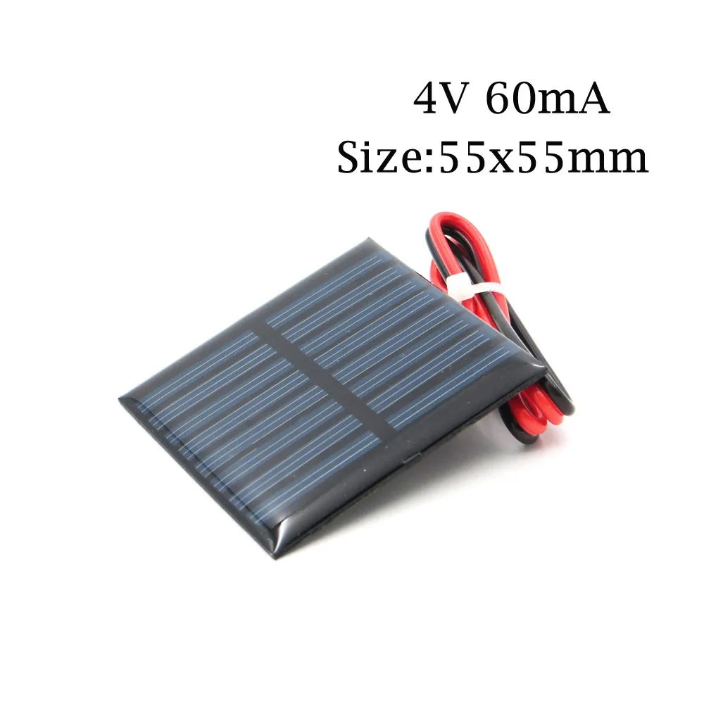 1V 1,5 V 2V 3V 3,5 V 4V солнечная панель 100mA 120mA 150mA 250mA 300mA 350mA 435mA 500mA зарядное устройство для сотового телефона с проводом подключения