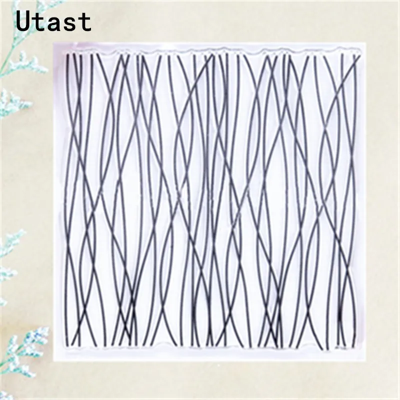 Чистые силиконовые штампы с небрежными линиями/прозрачные резиновые для