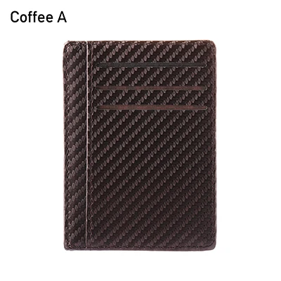 Coffee A 1 шт. мужской тонкий кошелек с блокировкой RFID из искусственной кожи, кредитный держатель для карт, карман для монет, анти-вор, кредитный держатель для карт - Цвет: Coffee A