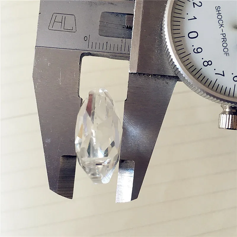 

Hot Sale 380pcs 38mm Transparent Crystal Hanging Faceted Pendant Crystal Pendants For Chandeliers Beautiful Glass Lighting Parts