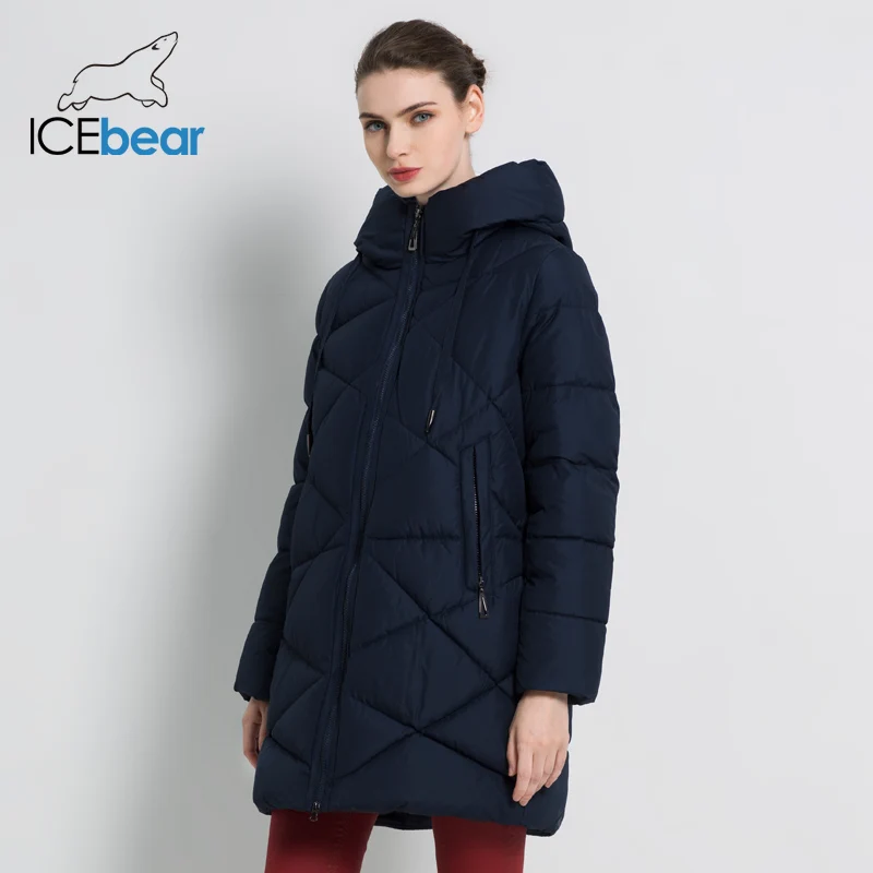 ICEbear Новая зимняя женская куртка Толстая теплая женская куртка Стильное женское пальто Высококачественная зимняя женская одежда GWD18297I