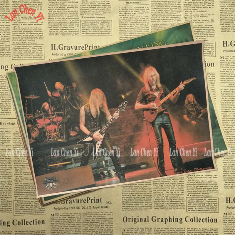 Judas Priest группа классический ностальгические матовые плакат на крафт-бумаге офис подарок столовая домашний Декор стикер дизайн