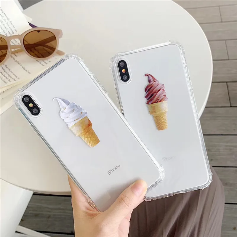 Милый конус Мороженое телефон чехол для iphone XS MAX XR X 6 6s 7 8 plus ultra -тонкие и мягкие ТПУ