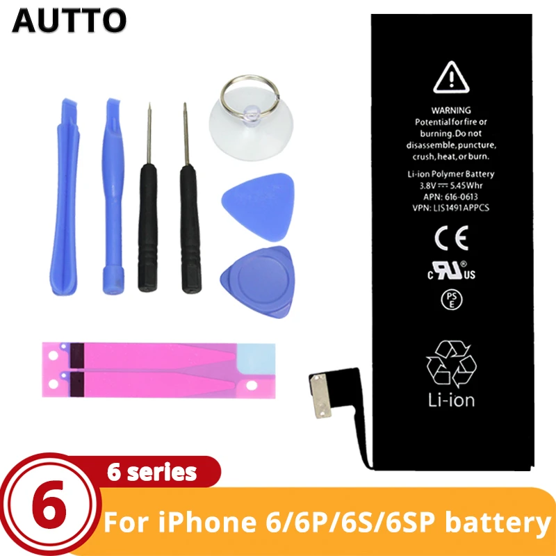 Литиевая батарея для Apple iPhone 6 6S 6Puls 6SPuls запасная Super battery life 1810mAh 2915mAh + бесплатный