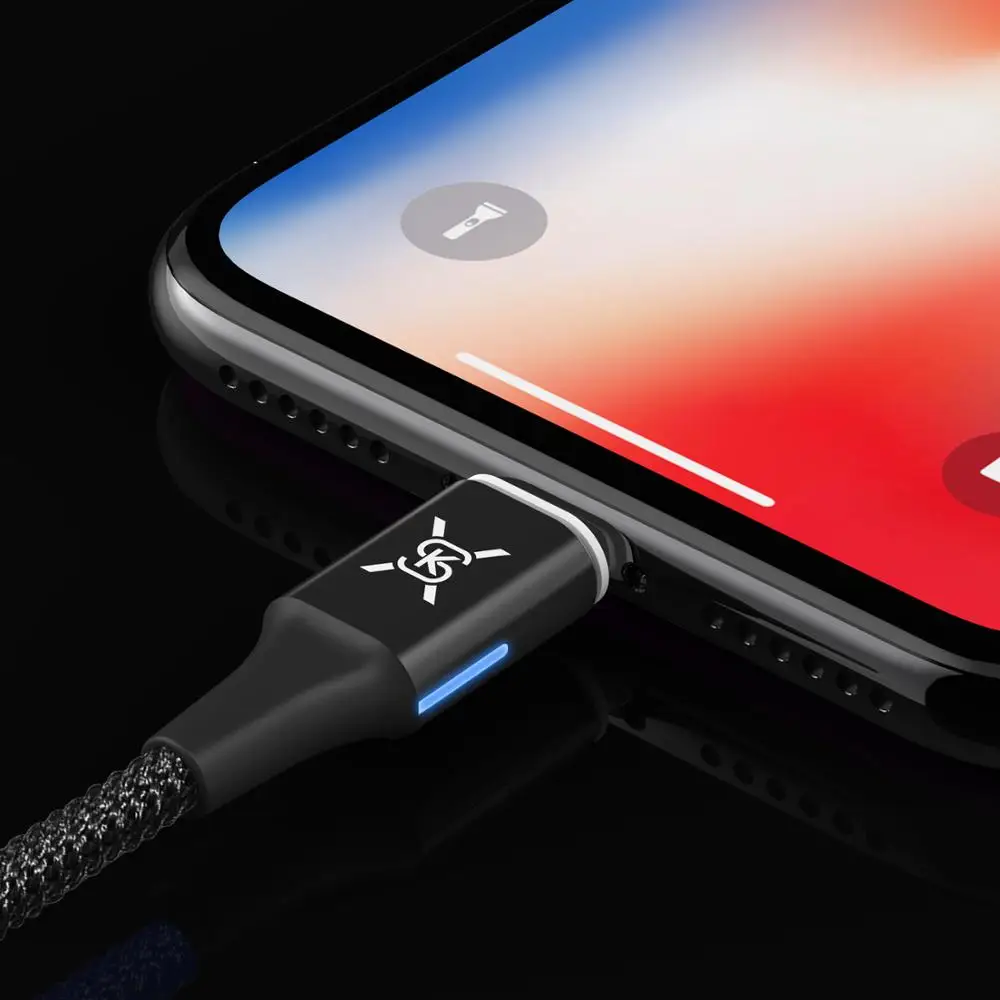 SIKAI 3A Магнитный зарядный кабель Micro USB C 3 в 1 для iPhone магнитный Android быстрой зарядки
