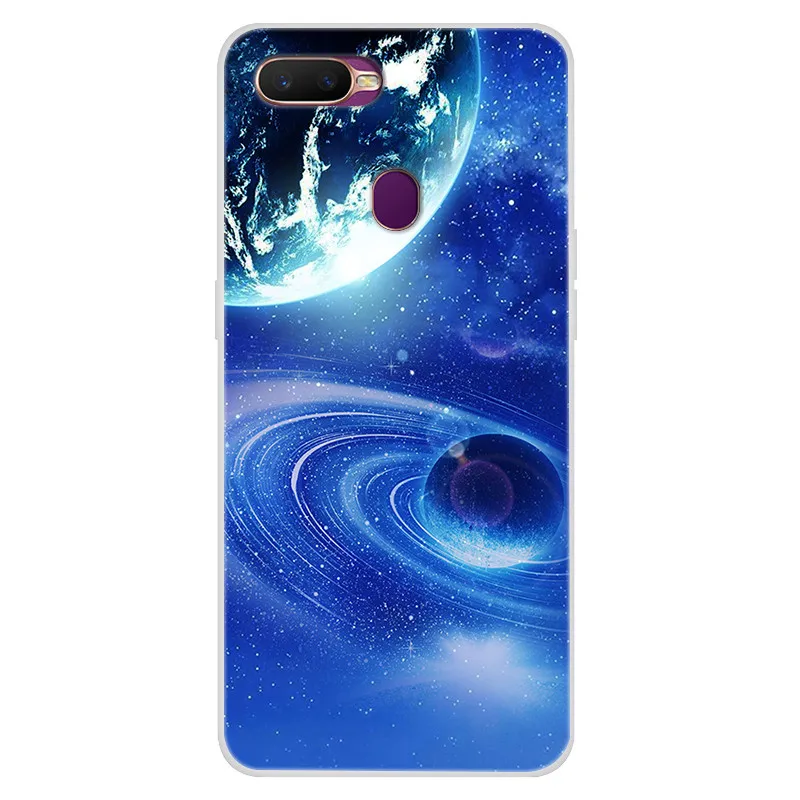 Силиконовый чехол для OPPO A7 Cover AX7 Soft Art Star Space Print Back чехол для OPPO A5S AX5S AX7 Pro A7 прозрачный чехол-бампер для телефона
