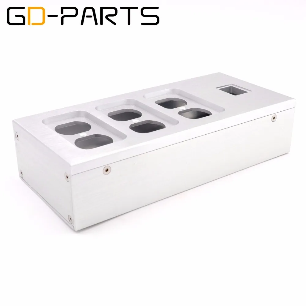 GD-PARTS 6 отверстий полностью алюминиевая электрическая розетка корпус коробка США розетка корпус чехол Hifi аудио DIY 1 шт