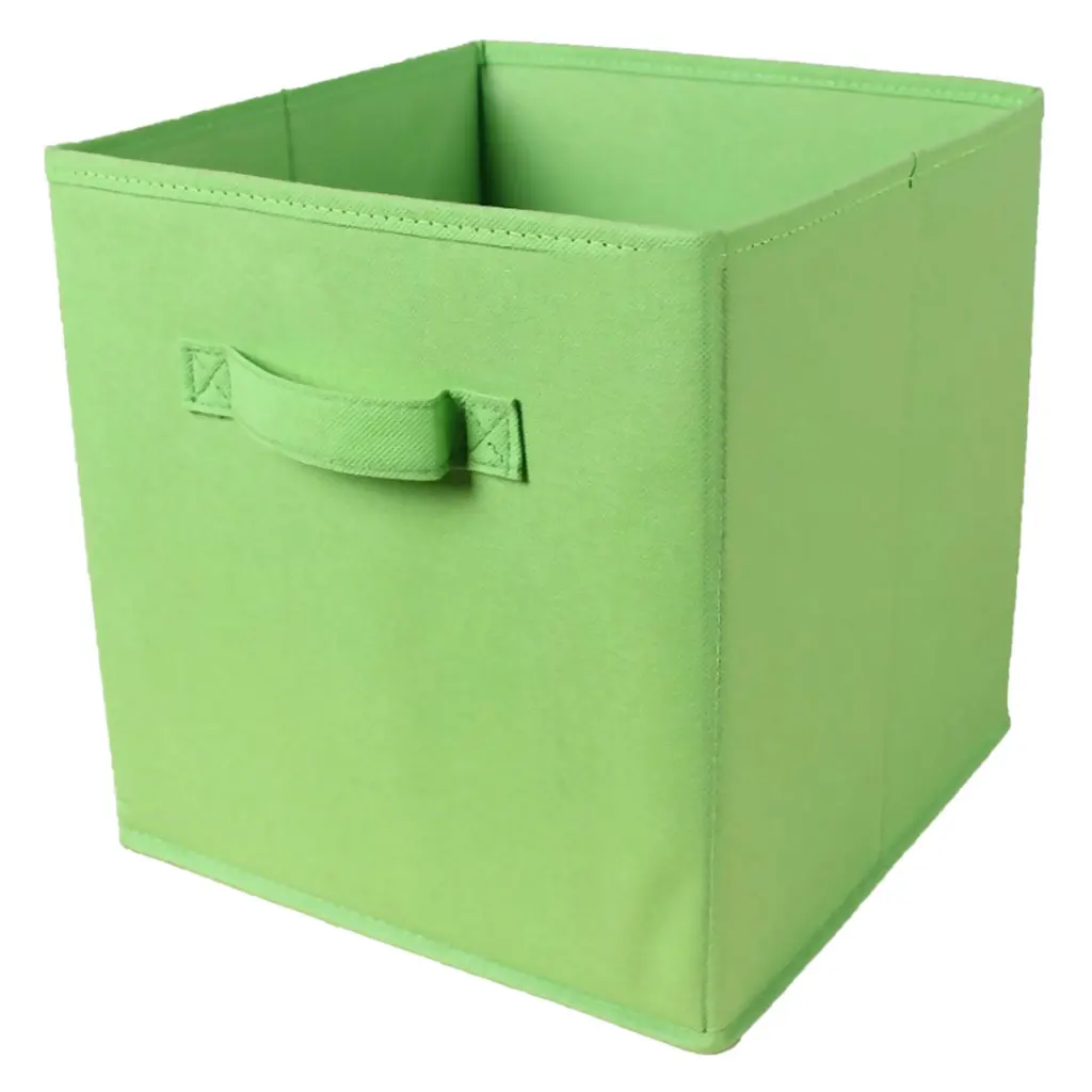 Green Складной кубический контейнер для хранения мелочей, органайзер, корзина, тканевый ящик, органайзер, контейнер, коробка - Цвет: Green