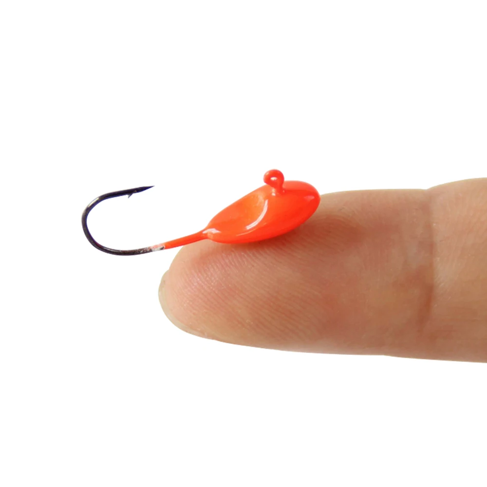 Новинка зимней рыбалки Мягкая приманка в виде червей набор 1 1g Micro Jig Head крючки