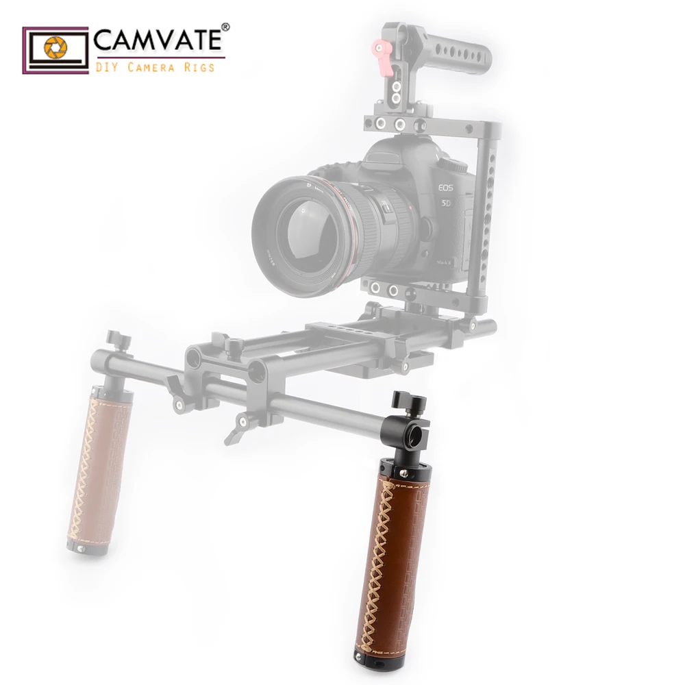 CAMVATE кожаная ручка с 15 мм одиночный штанговый зажим &amp 1/4 &quot 20 резьбовое отверстие