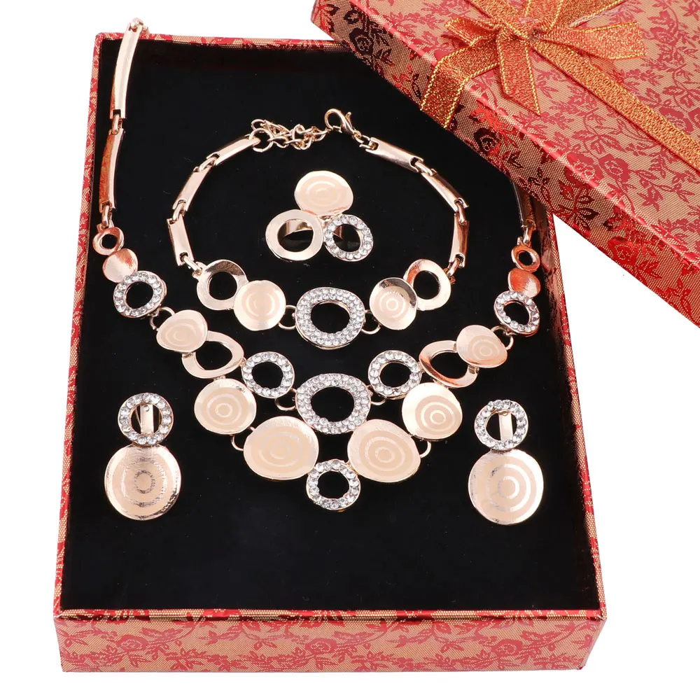 Женский модный комплект ювелирных изделий в стиле бохо золотое ожерелье с