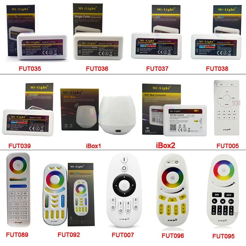 MiBOXER 2,4G RF беспроводной пульт дистанционного управления; Одноцветный/CCT/RGB/RGBW/RGB+ CCT контроллер Диммер светодиодной ленты; WiFi iBox умный светильник iBox1/iBox2