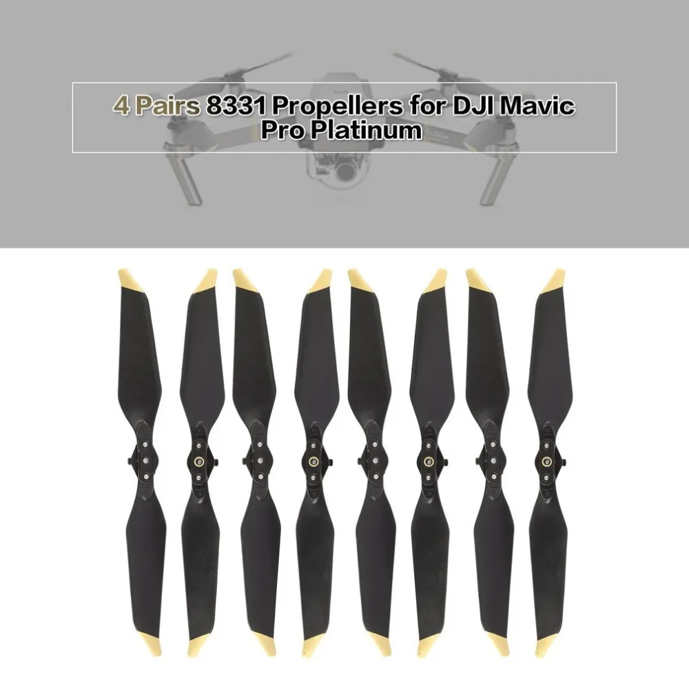 4 пары пропеллеры с низким уровнем шума пропеллеры для DJI Mavic Pro Platinum RC Drone Quick-Release CW CCW 8331 сменные лезвия реквизит