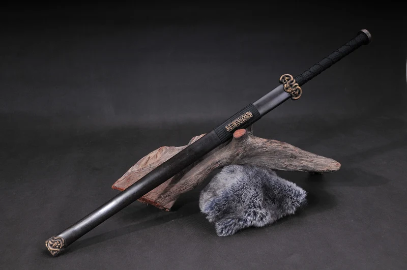 Ретро Китайский меч династии Хань полностью ручной работы дамасский сложенный