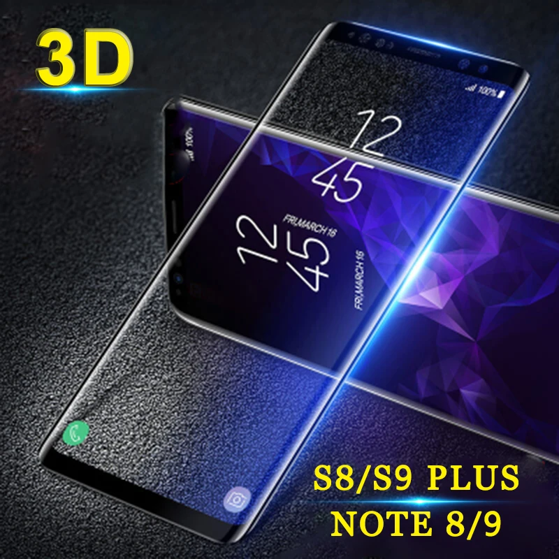 3D Защитное стекло для Samsung Galaxy S8 s9 plus Защитная пленка для экрана note 8 9 tremp экрана мобильного телефона s 8 9 закалённое защитное стекло