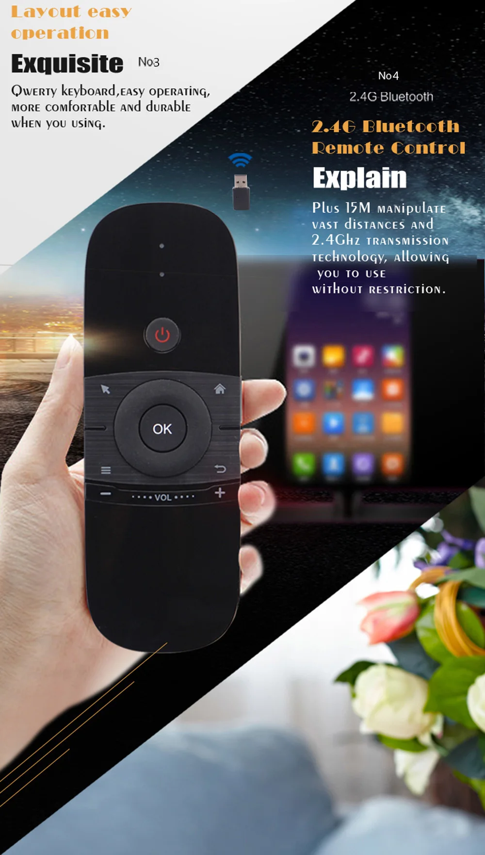 MX3 Plus 2,4 ГГц Беспроводная мини клавиатура Air mouse с пульт управления, ресивер для Android Windows Mac OS Linux