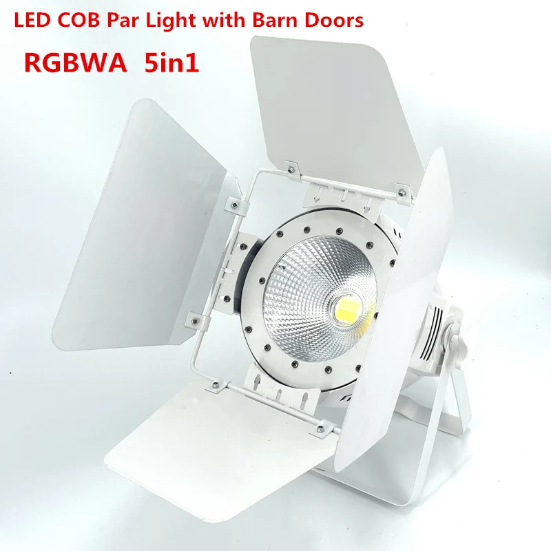 200 Вт COB светодиодный светильник с дверями сарая RGBWA UV 6в1/RGBW 4в1/RGB 3в1/теплый белый Par64 Светодиодный светильник для сценического диджея Dmx контроллер - Цвет: RGBWA 5in1