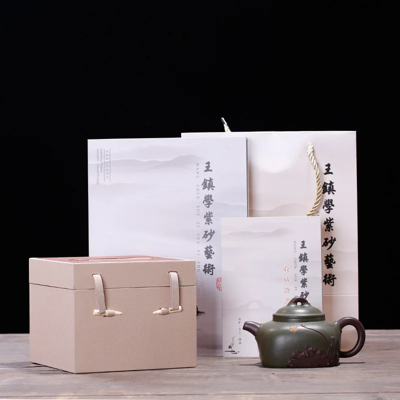 Yixing фиолетовый песок Teaware руды черный зеленый грязи гекси гуогонг Ван Zhenxue мастер ручной работы чайник одна