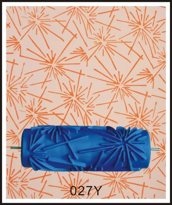 Бесплатная доставка 5 дюймовый синий резиновый ролик для украшения стен