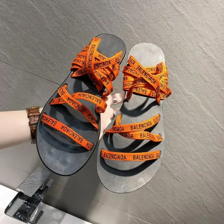 Women Flats Sandals Open Toe Jelly Shoes Summer Ladies Vintage Roman Buckle Strap Beach Woman | Обувь